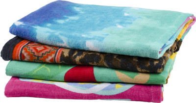 

Turkish Bath Cotton 350 GSM Bath Towel(Pack of 4, Multicolor)