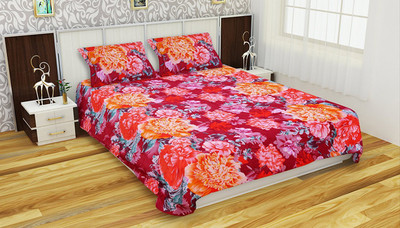 

Astra 120 TC Polycotton Double King 3D Printed Bedsheet(Pack of 1, Pink)