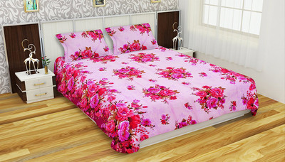 

Astra 120 TC Polycotton Double King 3D Printed Bedsheet(Pack of 1, Pink)