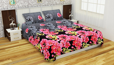 

Astra 120 TC Polycotton Double King 3D Printed Bedsheet(Pack of 1, Black)