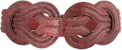 

trysco Girls Party Red Genuine Leather Belt, Black