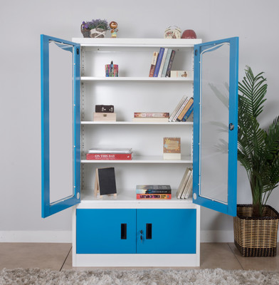 

Woodness Cameron Metal Close Book Shelf(Finish Color - Dual Tone Blue White)