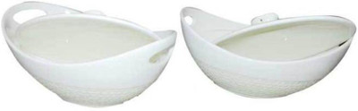 

Megalite soup bowl in white (Set of 2) , Ceramic Bowl Set(White, Pack of 2)