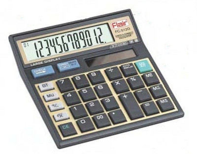 

FLAIR FC 512G Basic Calculator(12 Digit), Black