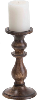 

Sammsara Ikkat Wooden Candlestand 25x13 Wooden Candle Holder(Brown, Pack of 1)
