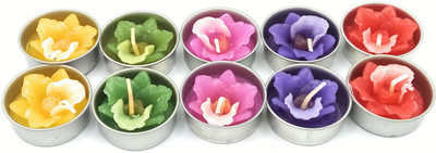 

magnas Magnas™ - Tea Candle Scented Candle Set of 10pcs ( cattleya ) Candle(Multicolor, Pack of 10)