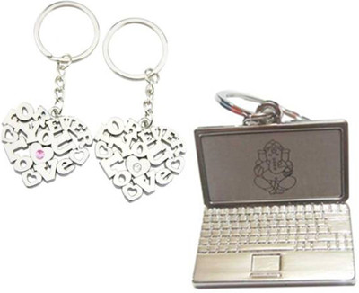 

MGP Fashoin Metallic Silver Couple Romentic Gift With Laptop Key Chain No. 300 Key Chain(Multicolor)