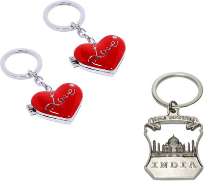 

MGP Fashoin Metallic Silver Couple Romentic Gift Photo Frame With Laptop Key Chain No. 314 Key Chain(Multicolor)
