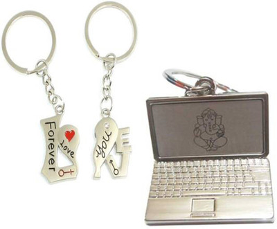 

MGP Fashoin Metallic Silver Couple Romentic Gift With Laptop Key Chain No. 288 Key Chain(Multicolor)