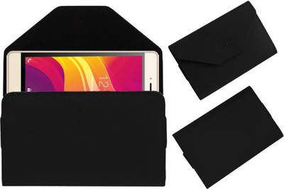 ACM Pouch for Intex Aqua Power-M Premium Pouch Case(Black, Cases with Holder, Pack of: 1)