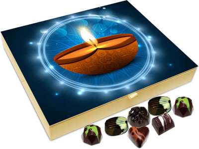 

Chocholik Diwali Gift Box - Auspicious Diwali Diyaa Chocolate Box - 20pc Truffles(240 g)