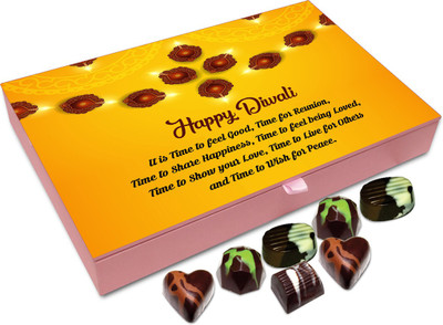 

Chocholik Diwali Gift - Diwali Is A Time For Family Reunion Chocolate Box - 12pc Truffles(144 g)