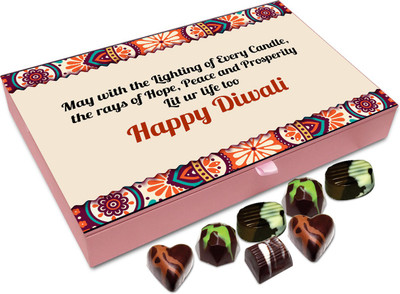 

Chocholik Diwali Gift Box - May Every Diwali Candle Lit Your Life Chocolate Box - 12pc Truffles(144 g)