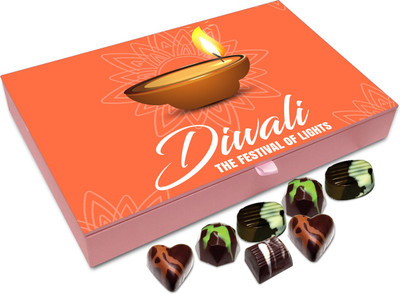 

Chocholik Diwali Gift Box - Diwali The Most Awaited Festival Chocolate Box - 12pc Truffles(144 g)