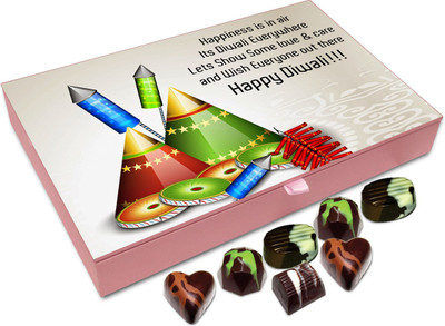 

Chocholik Diwali Gift Box - Have A Rocking Diwali Chocolate Box - 12pc Truffles(144 g)