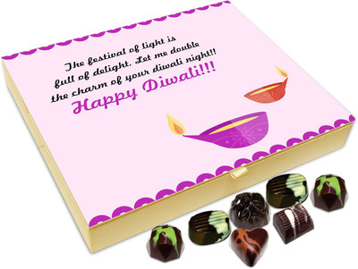 

Chocholik Diwali Gift Box - Have A Superb Diwali Light Chocolate Box - 20pc Truffles(240 g)