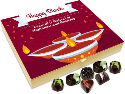 

Chocholik Diwali Gift - Fill Life With Never Ending Joy And Happiness Happy Diwali Chocolate Box - 20pc Truffles(240 g)