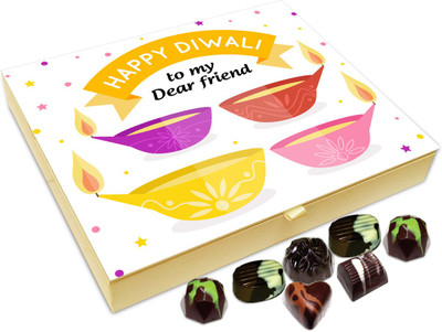 

Chocholik Diwali Gift Box - This Deepawali Festival Bring Positivity Chocolate Box - 20pc Truffles(240 g)