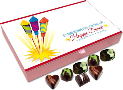 

Chocholik Diwali Gift - Its Time To Have Fun This Deepavali Chocolate Box - 12pc Truffles(144 g)