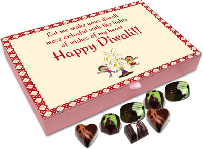 

Chocholik Diwali Gift Box - I Wish We All Have A Very Colorful Diwali Chocolate Box - 12pc Truffles(144 g)