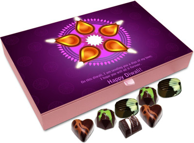 

Chocholik Diwali Gift Box - Sending You Candle Of My Love On This Diwali Chocolate Box - 12pc Truffles(144 g)