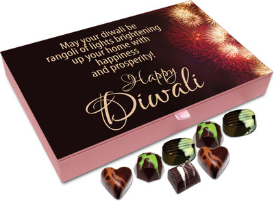 

Chocholik Diwali Gift Box - May This Diwali Brings Bright Future Chocolate Box - 12pc Truffles(144 g)