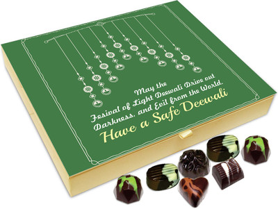 

Chocholik Diwali Gift Box - Wish You Auspicious Day Of Merry Happy Deepavali Chocolate Box - 20pc Truffles(240 g)