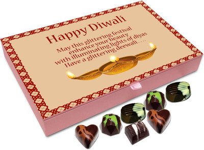 

Chocholik Diwali Gift Box - May This Glittering Diwali Enhance Your Beauty Chocolate Box - 12pc Truffles(144 g)