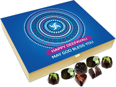 

Chocholik Diwali Gift - May The Diwali Light Spread Lights Of Wisdom In Your Family Chocolate Box - 20pc Truffles(240 g)