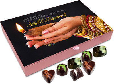 

Chocholik Diwali Gift Box - Shubh Diwali To All Near And Dear Chocolate Box - 12pc Truffles(144 g)