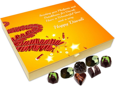 

Chocholik Diwali Gift Box - Have A Wonderful Time And A Very Happy Diwali Chocolate Box - 20pc Truffles(240 g)