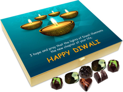 

Chocholik Diwali Gift - May The Diwali Light Illuminate New Chapter In Your life Chocolate Box - 20pc Truffles(240 g)