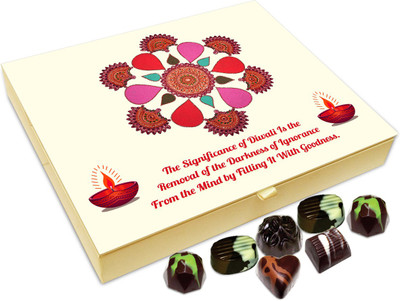 

Chocholik Diwali Gift - Significance Of Diwali Is Removal Of Darkness Chocolate Box - 20pc Truffles(240 g)