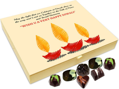 

Chocholik Diwali Gift Box - Have A Very Calm And Safe Diwali Chocolate Box - 20pc Truffles(240 g)