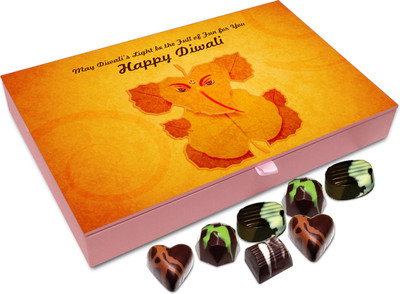 

Chocholik Diwali Gift - Happy Deepavali To You And Your Family Chocolate Box - 12pc Truffles(144 g)