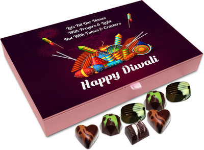 

Chocholik Diwali Gift - Lets Fill Our Homes With Prayers And lights On Diwali Chocolate Box - 12pc Truffles(144 g)