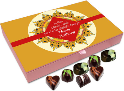 

Chocholik Diwali Gift Box - Wishing You And Everyone In Your Life Happy Diwali Chocolate Box - 12pc Truffles(144 g)