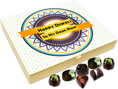 

Chocholik Diwali Gift Box - Happy Diwali To My Dear Mom Chocolate Box - 20pc Truffles(240 g)