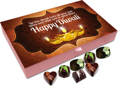 

Chocholik Diwali Gift Box - May The Supreme Light Of Deepawali Enlighten You Chocolate Box - 12pc Truffles(144 g)