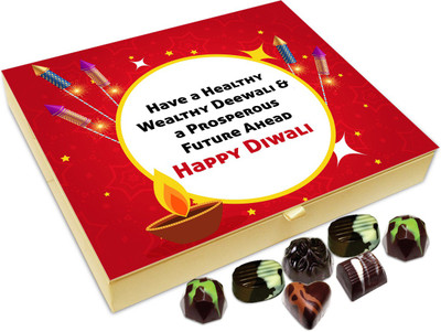 

Chocholik Diwali Gift Box - Shoot A Rocket Of Happiness Happy Diwali Chocolate Box - 20pc Truffles(240 g)