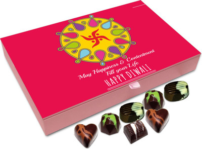 

Chocholik Diwali Gift - May This Deepavali Fill Your Life With Happiness And Contentment Chocolate Box - 12pc Truffles(144 g)