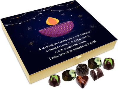 

Chocholik Diwali Gift - This Diwali I Wish That You Glow Forever Chocolate Box - 20pc Truffles(240 g)
