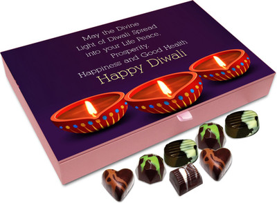 

Chocholik Diwali Gift - Wishing You Good Health On Diwali Chocolate Box - 12pc Truffles(144 g)