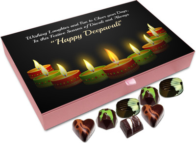 

Chocholik Diwali Gift Box - In This Festive Season Of Diwali I Wish You Laughter And Fun Chocolate Box - 12pc Truffles(144 g)
