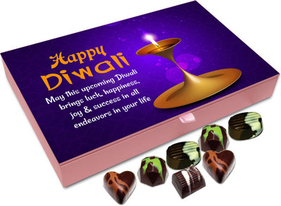 

Chocholik Diwali Gift - May This Upcoming Diwali Brings Luck And Happiness Chocolate Box - 12pc Truffles(144 g)