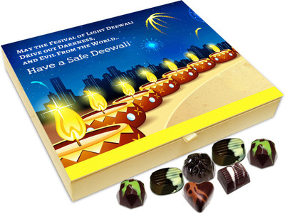 

Chocholik Diwali Gift - May The Festival Of Diwali Drive Out Darkness Chocolate Box - 20pc Truffles(240 g)
