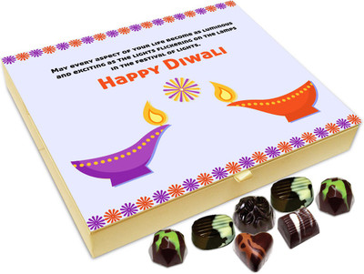 

Chocholik Diwali Gift - May Your Life Is As Colorful As Flickering Diwali Lights Chocolate Box - 20pc Truffles(240 g)