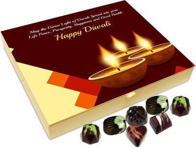 

Chocholik Diwali Gift - May The Divine Diwali Light Spread Happiness In Your Life Chocolate Box - 20pc Truffles(240 g)