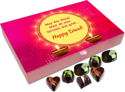 

Chocholik Diwali Gift - May This Diwali Blasts All Your Sorrows Chocolate Box - 12pc Truffles(144 g)