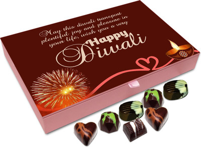 

Chocholik Diwali Gift Box - Wish You A Very Harmonious Diwali Chocolate Box - 12pc Truffles(144 g)
